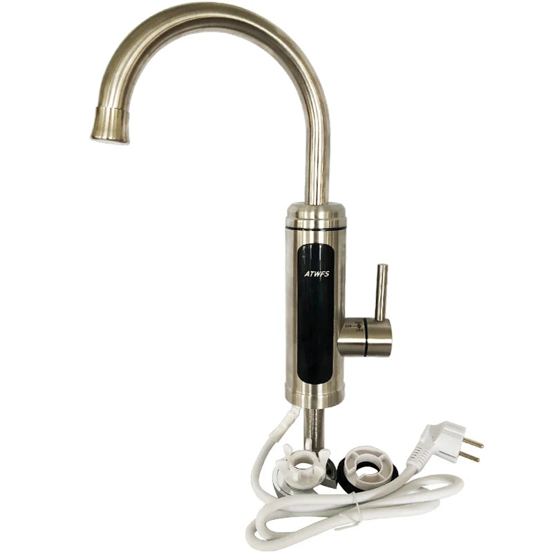 ATWFS Instant Hot Water Faucet | Stainless Steel | Tankless Electric Heater 220V | Kitchen & Bathroom