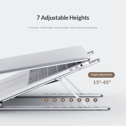 Orico Foldable Aluminum Laptop Stand – 7 Angles, MacBook & Tablets