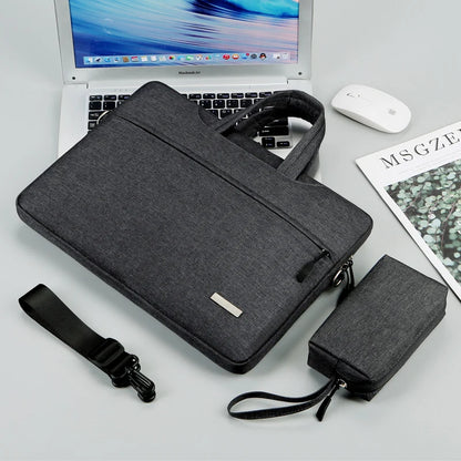 Laptop Shoulder Bag & Sleeve 12–15.6" — Briefcase for MacBook Air/Pro, Lenovo, Dell, Huawei