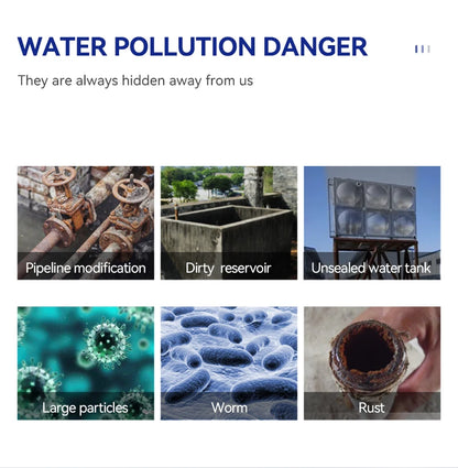 Wheelton Stainless Steel Faucet Water Filter – Activated Carbon Ceramic Purifier
