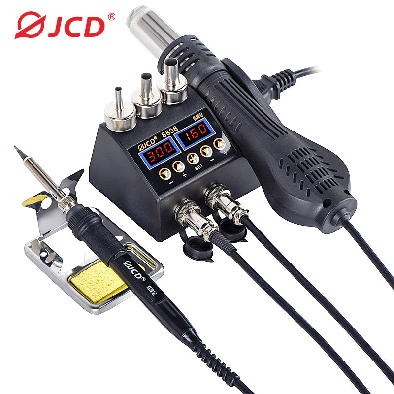 2-in-1 750W Soldering & Rework Station – LCD Digital Display