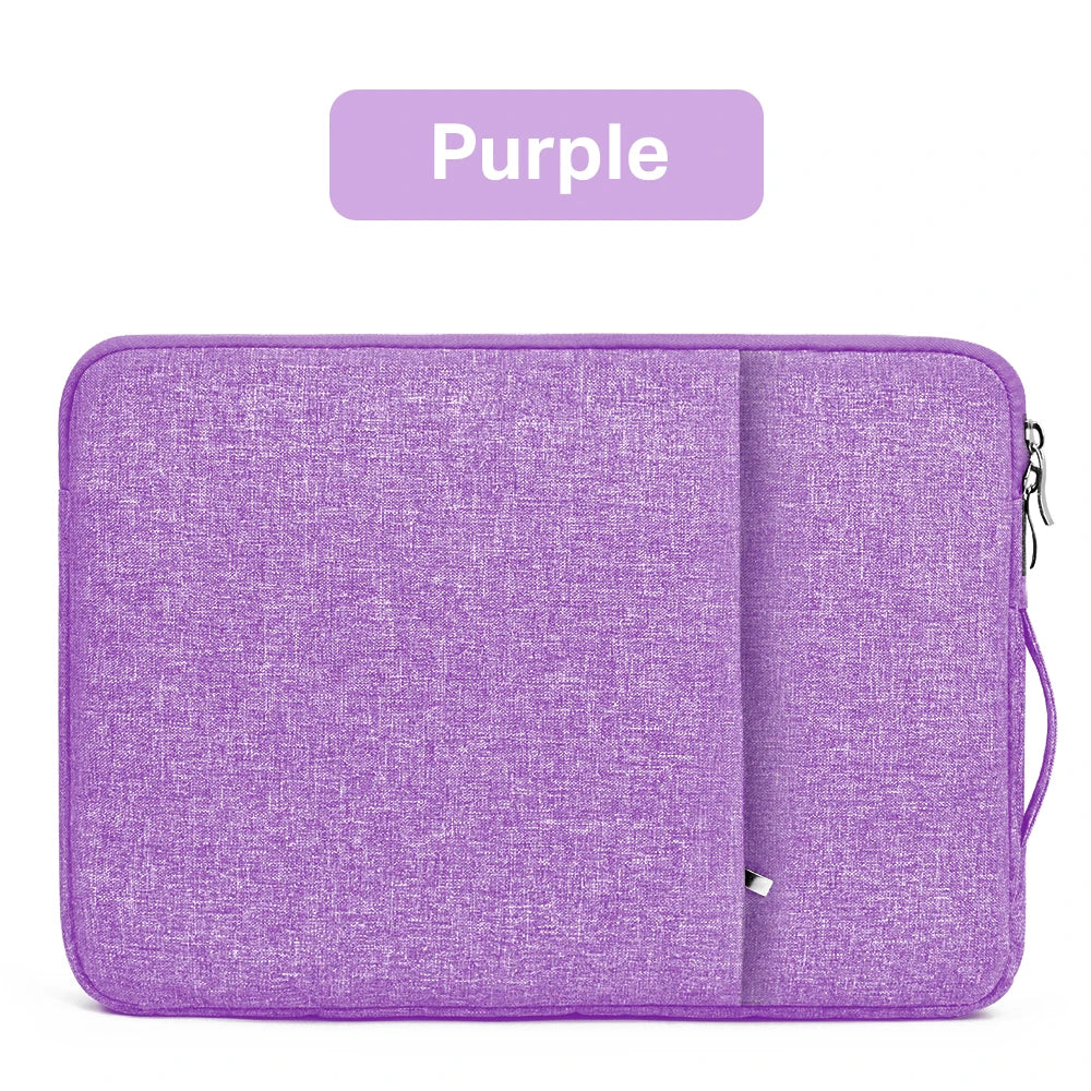 Waterproof Canvas Laptop Sleeve – 11"-15.6", MacBook/Xiaomi/HP, 8 Colors
