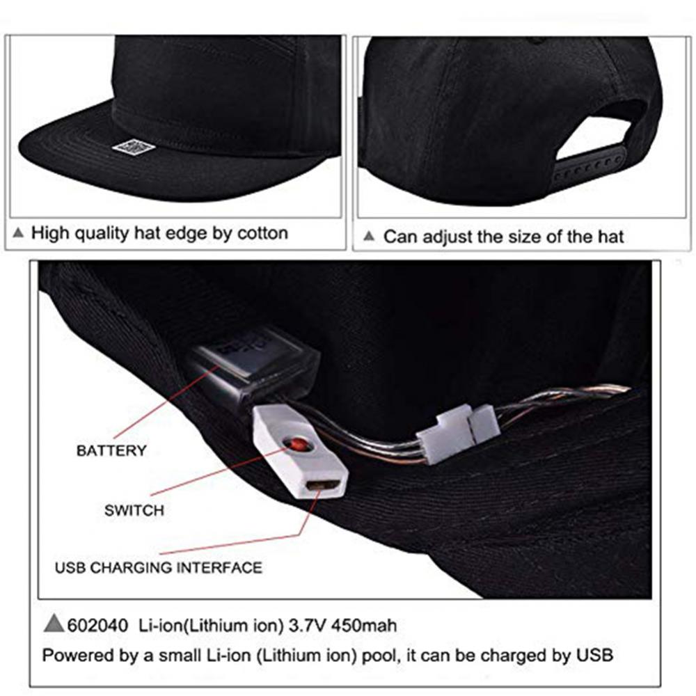 LED Display Bluetooth Baseball Cap – Luminous Sun Hat, Multi-Language Wireless