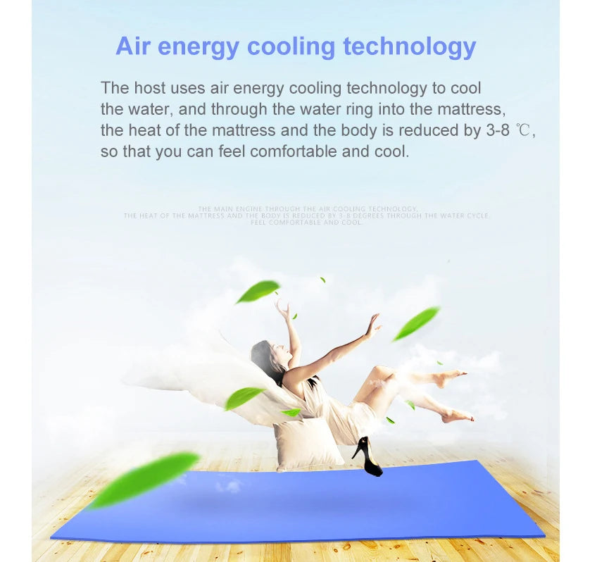 Water Circulation Cooling Bed Pad — Ice Sleeping Mat, Refrigeration Mattress Cooler, EU/US Plug