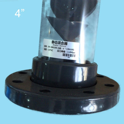 UPVC Inline Ozone Static Mixer DN15–DN100 | Optional PVDF Venturi | Water Treatment