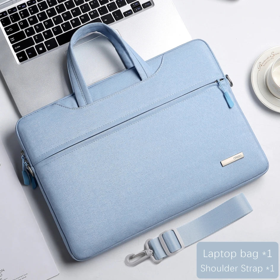 Laptop Shoulder Bag & Sleeve 12–15.6" — Briefcase for MacBook Air/Pro, Lenovo, Dell, Huawei