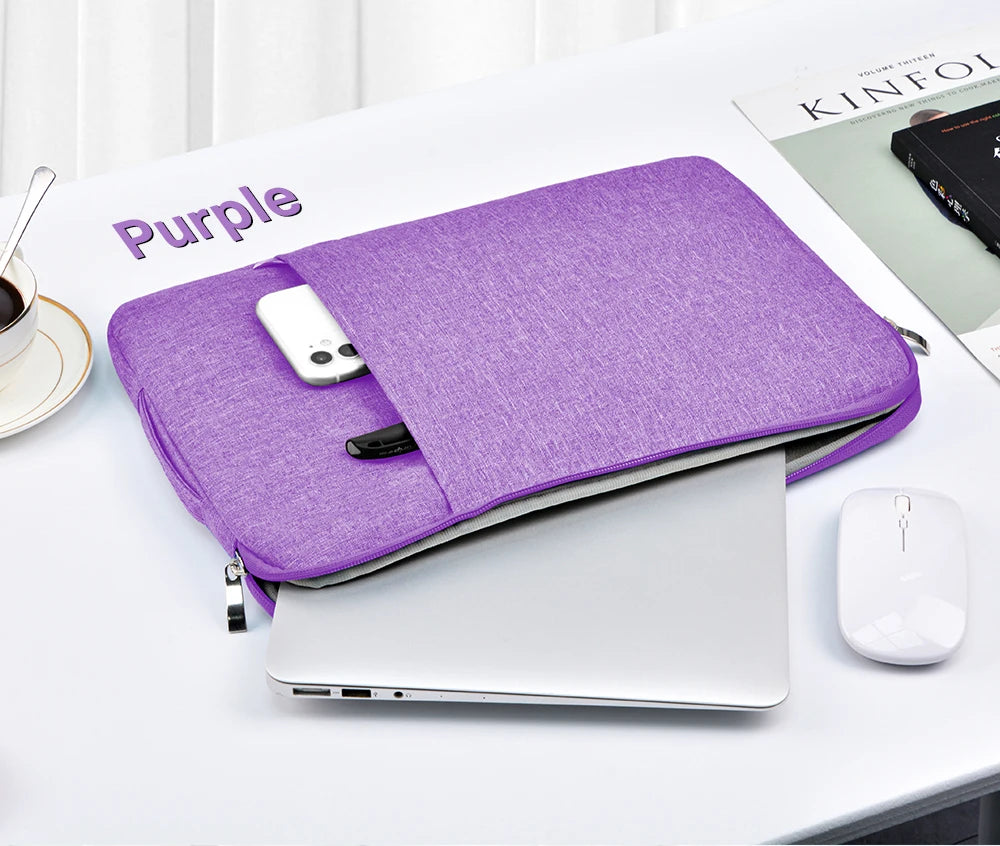 Waterproof Canvas Laptop Sleeve – 11"-15.6", MacBook/Xiaomi/HP, 8 Colors