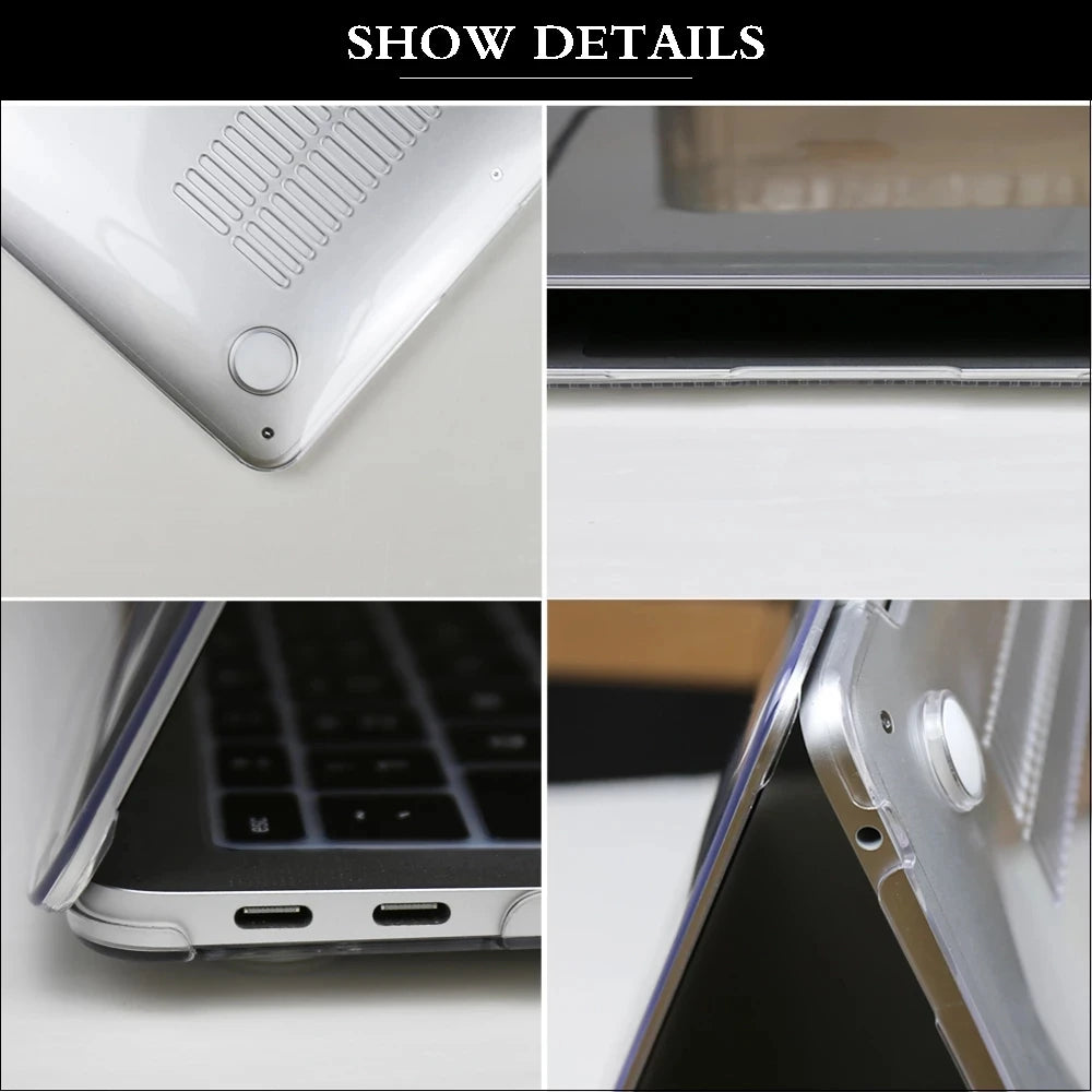 MacBook Pro/Air Hard Shell Case — Pro 14"/16" M2–M5, Air 13"/15" M1–M4
