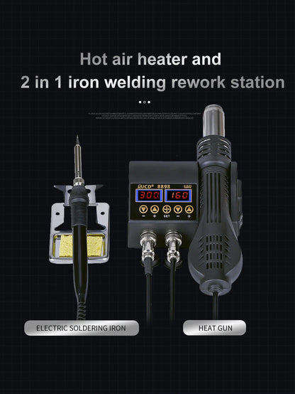2-in-1 750W Soldering & Rework Station – LCD Digital Display