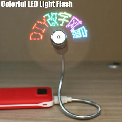 DIY USB LED Message Fan – Programmable Text Display, Colorful Light Show