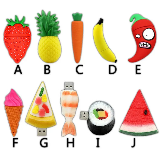 Creative food and fruit USB flash drive by R.E.D. Shopping, designed as a fun, novelty computer accessory for portable storage.