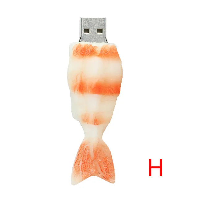 Creative fruit-shaped USB flash drive by R.E.D. Shopping, colorful novelty computer accessory for portable storage.
