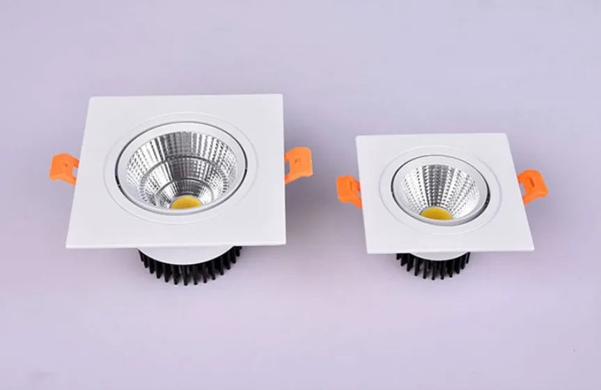Led Spotlight Ceiling Lamp Recessed LED COB Downlight Dimmable 220V 110V Single double square Led Spot Light