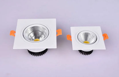 Led Spotlight Ceiling Lamp Recessed LED COB Downlight Dimmable 220V 110V Single double square Led Spot Light