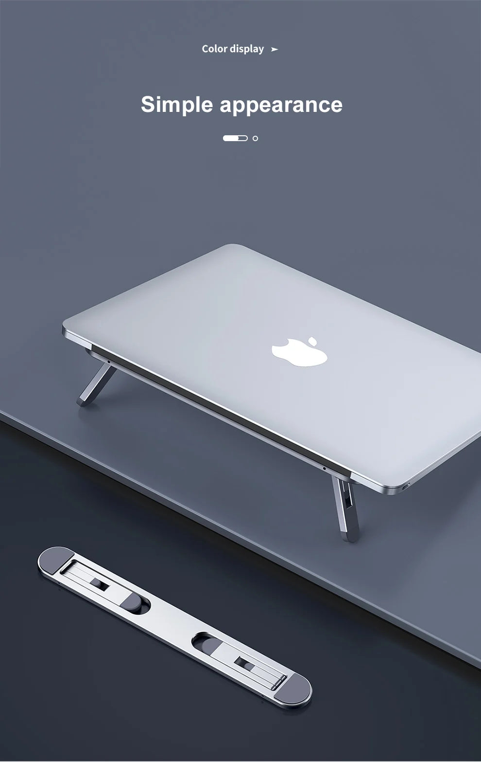 Oatsbasf Laptop Stand – Foldable Mini Riser, Cooling Mount for MacBook Air/Pro, iPad, Dell, Lenovo, Xiaomi