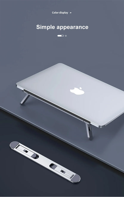 Oatsbasf Laptop Stand – Foldable Mini Riser, Cooling Mount for MacBook Air/Pro, iPad, Dell, Lenovo, Xiaomi