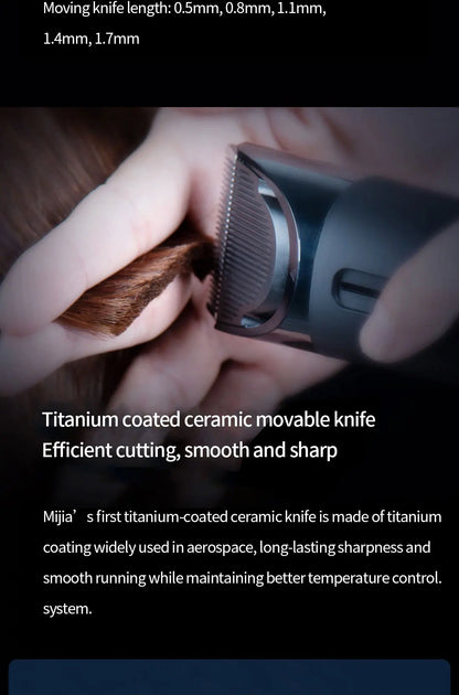Xiaomi Mijia Wireless Hair Clipper – Titanium Alloy Blade, Men & Kids