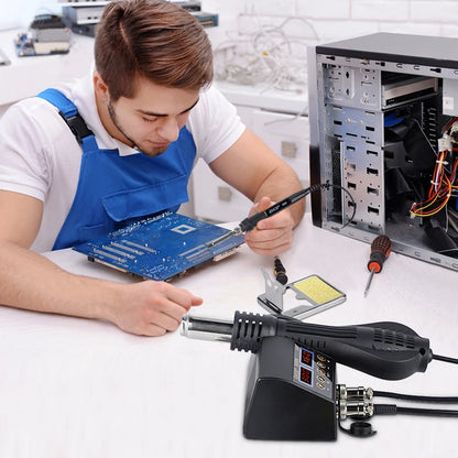 2-in-1 750W Soldering & Rework Station – LCD Digital Display