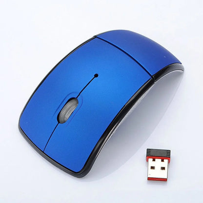 Wireless folding mouse by R.E.D. Shopping, portable foldable computer mouse for PC, laptop, and office use, shown in a folded position.