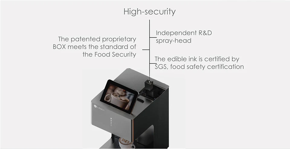 EVEBOT 3D Latte Art Coffee Printer – Automatic Beverage Food Selfie Printer, WiFi