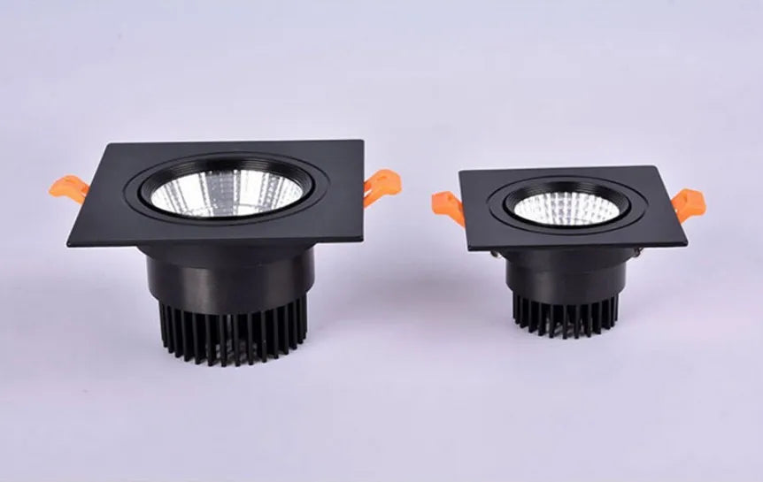 Led Spotlight Ceiling Lamp Recessed LED COB Downlight Dimmable 220V 110V Single double square Led Spot Light