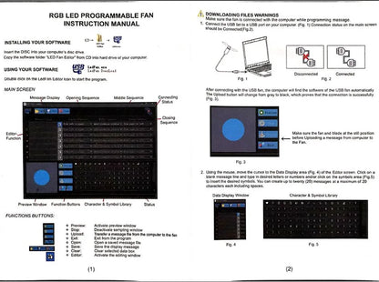 DIY USB LED Message Fan – Programmable Text Display, Colorful Light Show