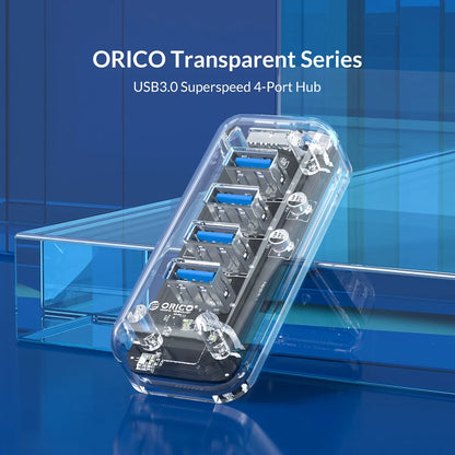 ORICO USB 3.0 Hub – 4 & 7 Port Splitter, Ultra-Slim, OTG, 5Gbps | MacBook & PC Compatible