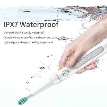 Fairywill FW-D7 Electric Sonic Toothbrush | USB Rechargeable, Waterproof, 8 Replacement Heads