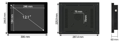 Industrial R.E.D. Shopping 10-15 inch all-in-one panel PC with resistive touch screen, Intel Core i3, Windows 10 Pro, desktop computer