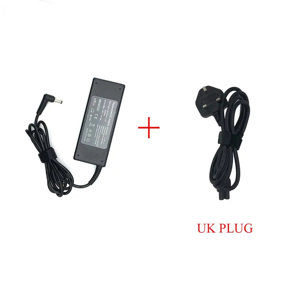 19V 4.74A 90W Laptop Charger for ASUS, Toshiba & Lenovo — 5.5x2.5mm Adapter