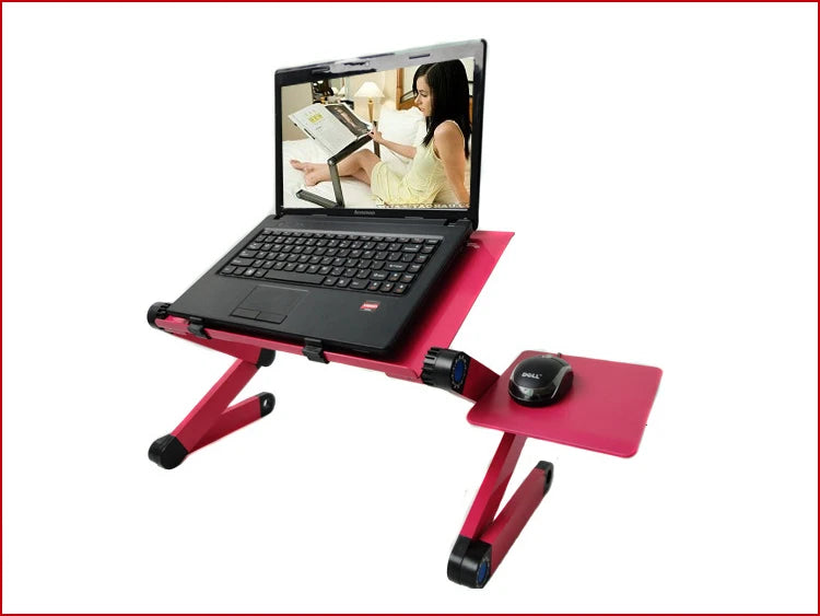 Adjustable Laptop Desk Stand with Cooling Fan – Ergonomic Lapdesk for Bed & Sofa