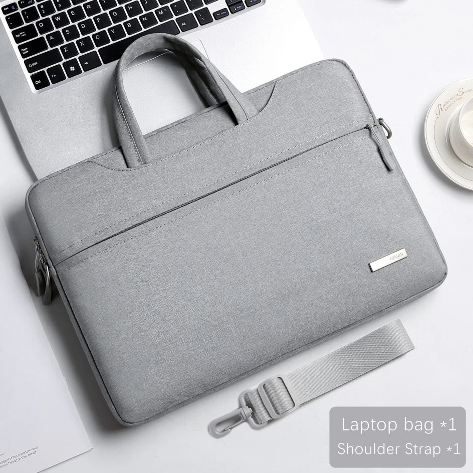 Laptop Shoulder Bag & Sleeve 12–15.6" — Briefcase for MacBook Air/Pro, Lenovo, Dell, Huawei