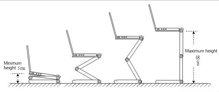 Adjustable Laptop Desk Stand with Cooling Fan – Ergonomic Lapdesk for Bed & Sofa