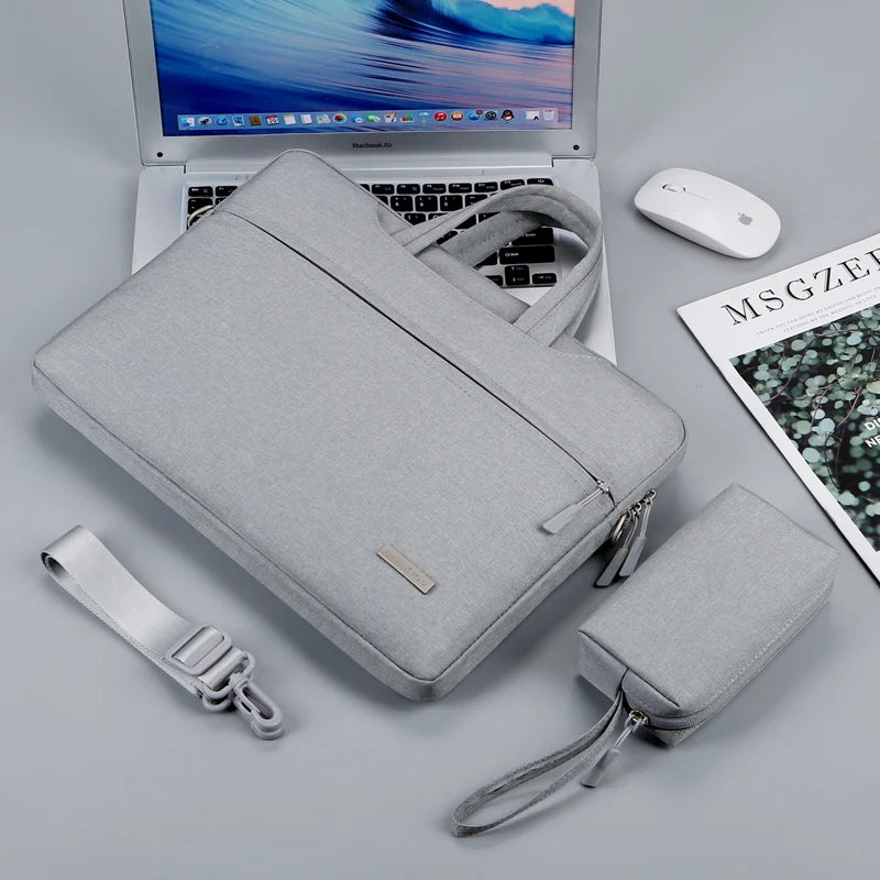 Laptop Shoulder Bag & Sleeve 12–15.6" — Briefcase for MacBook Air/Pro, Lenovo, Dell, Huawei