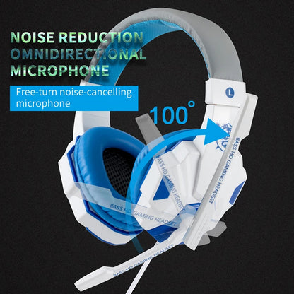 LED Gaming Headset with Microphone – Wired, Bass Stereo for PC, PS4, PS5 & Xbox