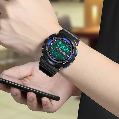 Men's Military Digital LED Sport Watch – Large Screen, Waterproof, Luminous Outdoor Wristwatch