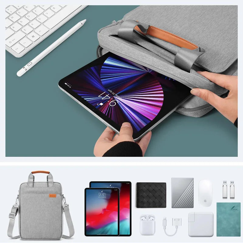 NIDOO Laptop Bag Sleeve – MacBook Air/Pro 13 M1, iPad Pro 12.9, Waterproof Shoulder Briefcase