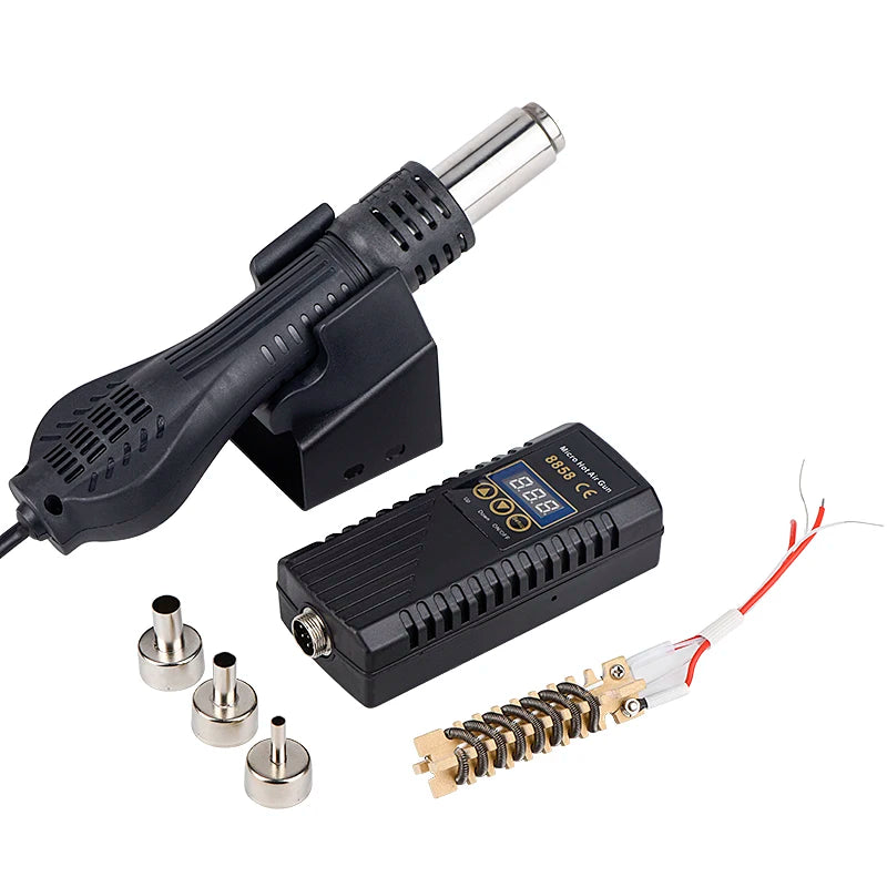 JCD 8858 750W Hot Air Rework Station – LCD Digital Soldering Hair Dryer