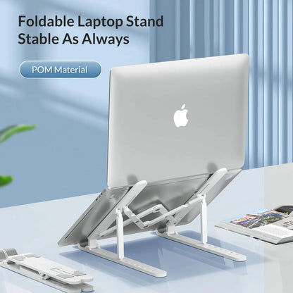 ORICO Foldable Laptop Stand – 7-Angle Adjustable 15°-45°, Carbon Steel, for MacBook & Tablets