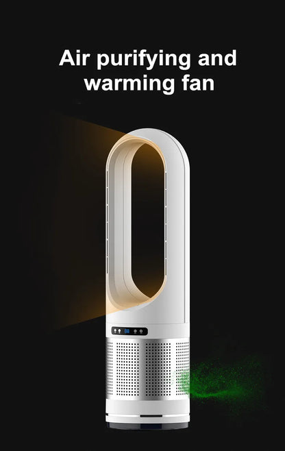 46-Inch Smart Standing Tower Fan – Hot & Cold Wind, Remote Control, Silent Air Circulator
