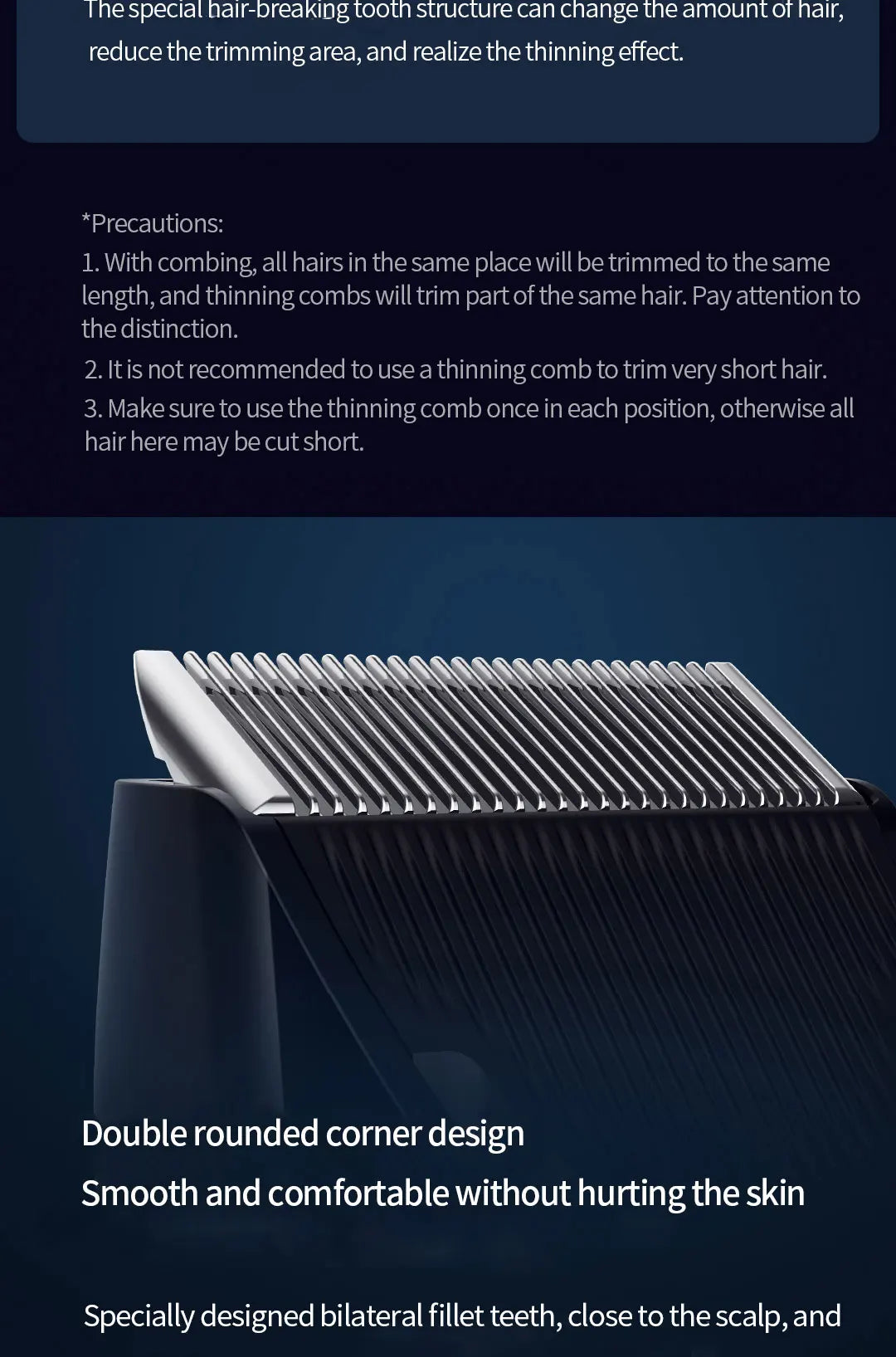 Xiaomi Mijia Wireless Hair Clipper – Titanium Alloy Blade, Men & Kids