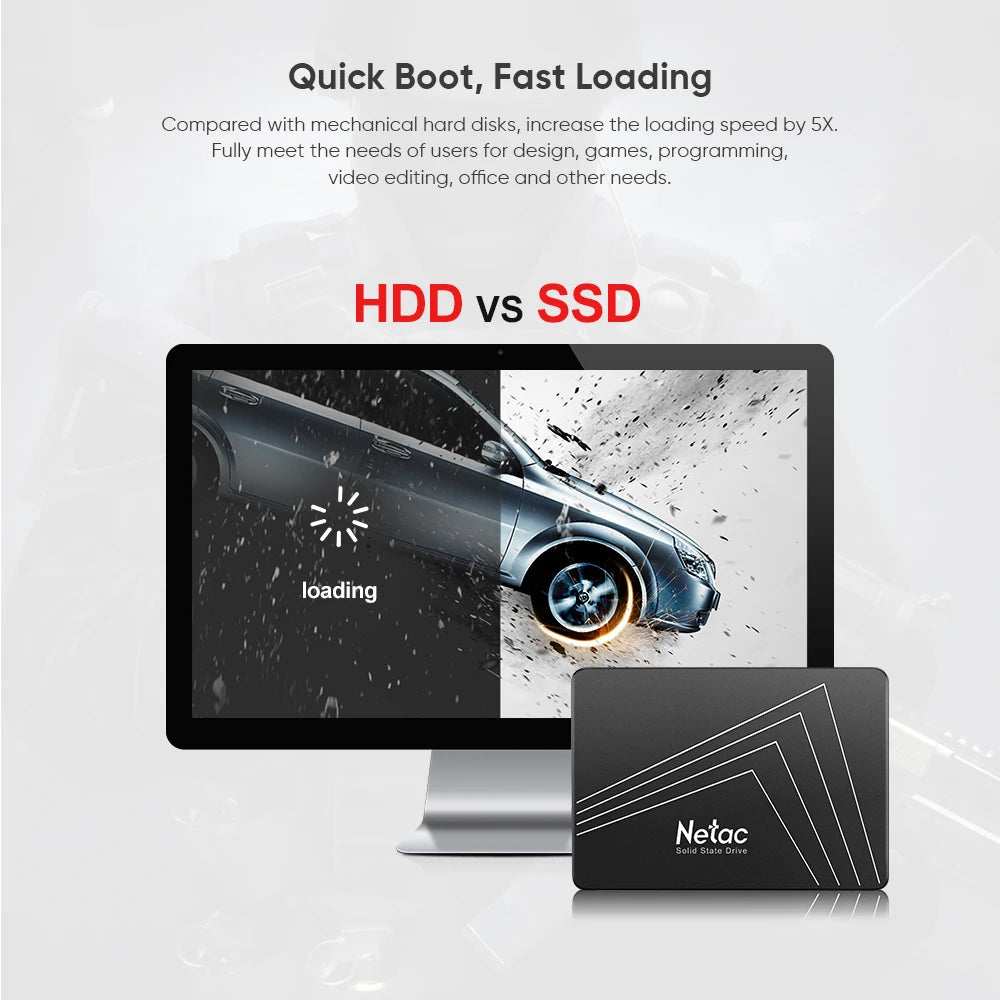 Netac SATA SSD – 128GB to 4TB Internal Solid State Drive for Laptop & Desktop
