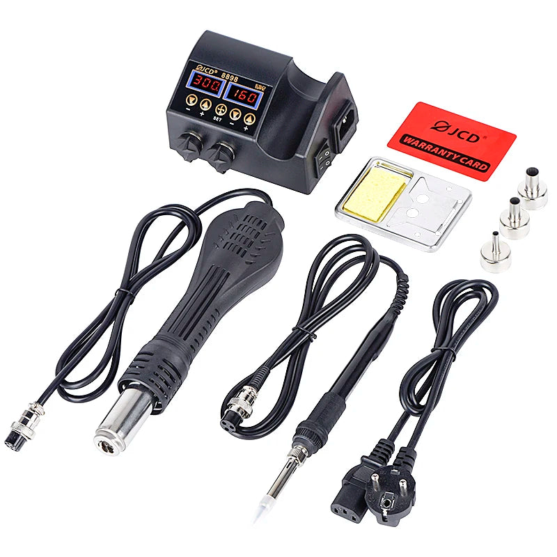 2-in-1 750W Soldering & Rework Station – LCD Digital Display