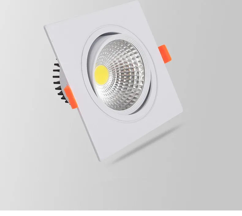 Led Spotlight Ceiling Lamp Recessed LED COB Downlight Dimmable 220V 110V Single double square Led Spot Light