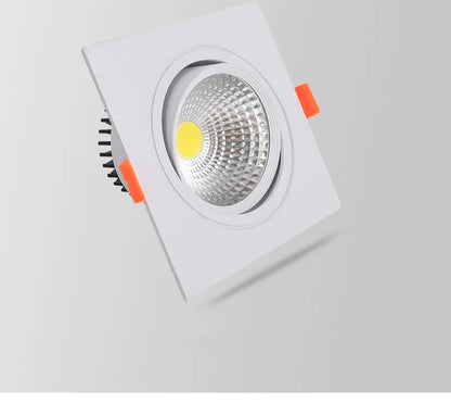 Led Spotlight Ceiling Lamp Recessed LED COB Downlight Dimmable 220V 110V Single double square Led Spot Light