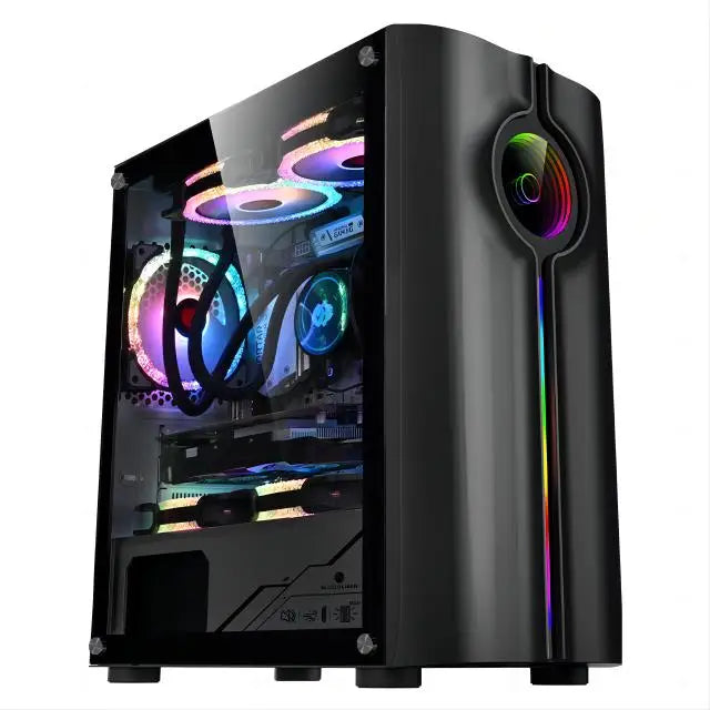 R.E.D. Shopping AOTESIER Gaming PC with tempered glass case, Core i7 CPU, 16GB RAM, 256GB SSD in ATX/ITX/M-ATX form factor