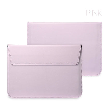 PU Leather Laptop Sleeve Case – 11" to 16.2" | MacBook Air Pro, Notebook Bag | Multiple Colors