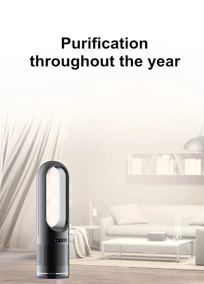 46-Inch Smart Standing Tower Fan – Hot & Cold Wind, Remote Control, Silent Air Circulator