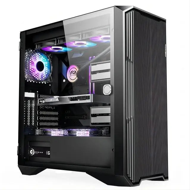 R.E.D. Shopping AOTESIER Gaming PC with tempered glass case, Core i7 CPU, 16GB RAM, 256GB SSD in desktop computer setup