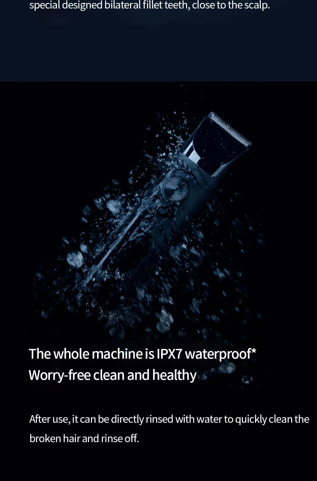 Xiaomi Mijia Wireless Hair Clipper – Titanium Alloy Blade, Men & Kids